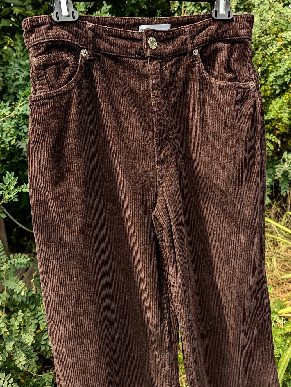 Zara Corduroy High Rise Wide Leg Trousers Dark Academia Minimalism - Picture 14 of 16